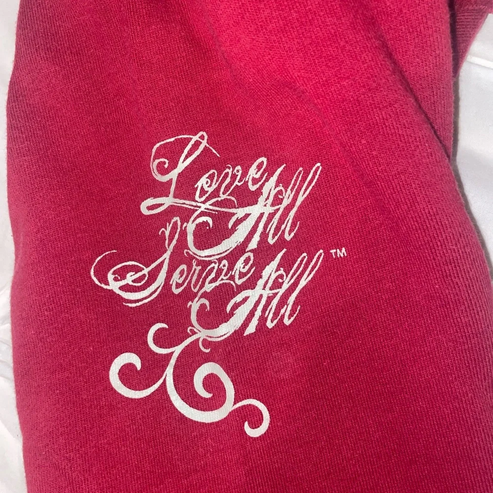 Vintage Hard Rock Cafe (Las Vegas) Maroon Hoodie with Beige Accents - Picture 4 of 6